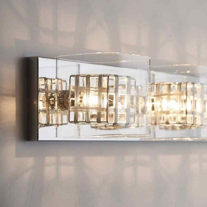 Artika Metropolitan 31 in. 4-Light Chrome Modern Vanity Light Bar Wall Fixture