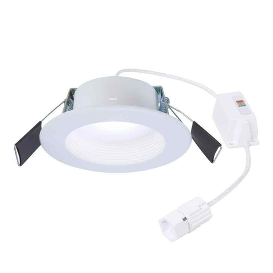 HALO QuickLink 4 in. CCT Integrated LED Recessed Light Baffle Trim 5-Pack