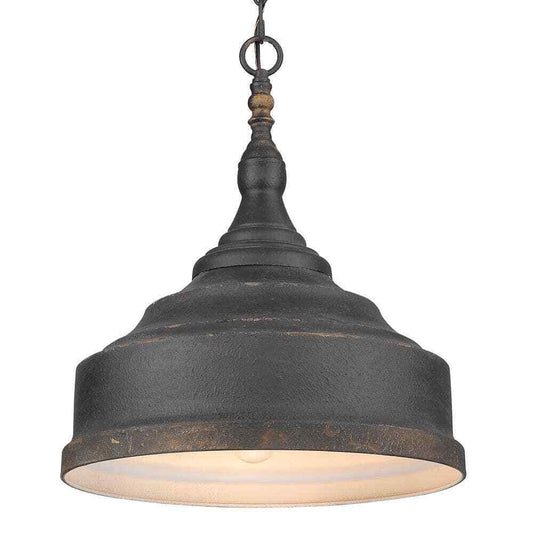 Golden Lighting Keating 3- Light Antique Black Iron Pendant Light 0806-3P ABI