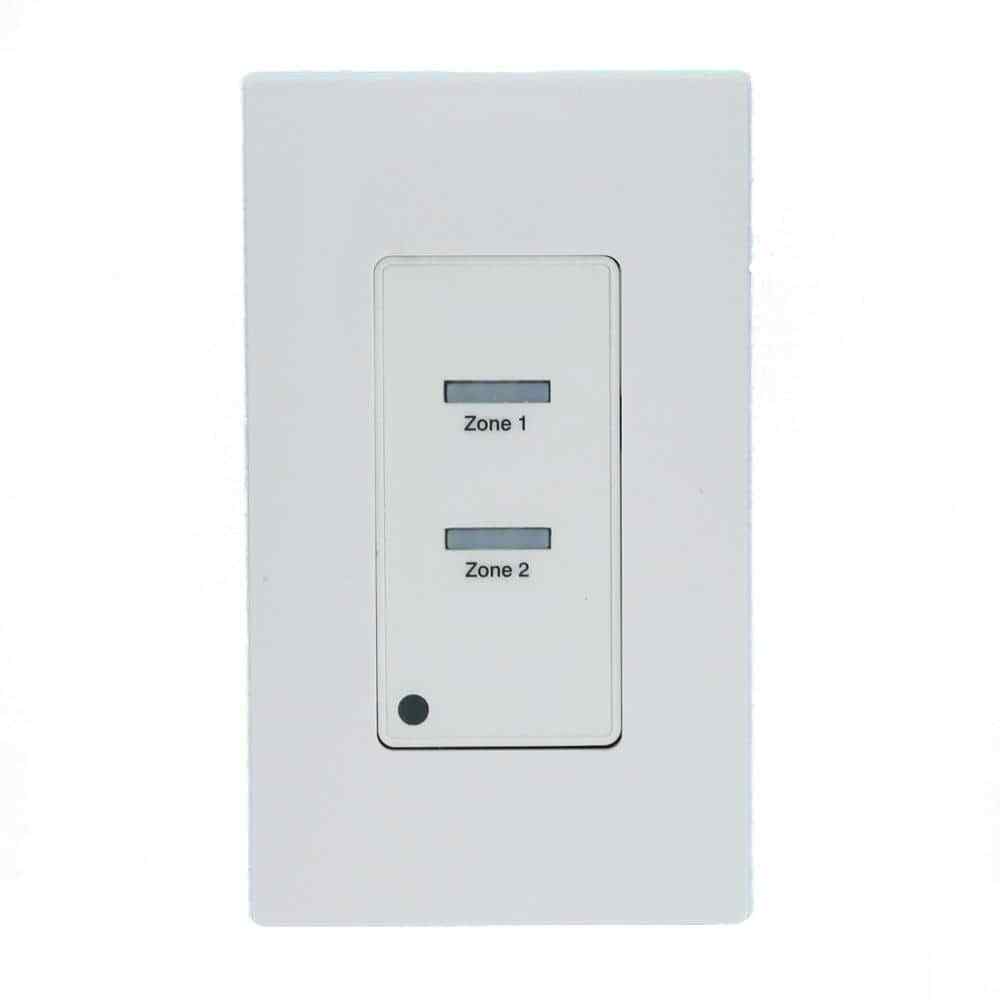 Leviton Low-Voltage Pushbutton Station 1-Gang 2 Button-On/Off White LVS-2W