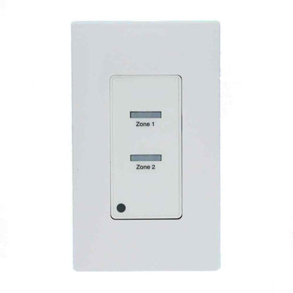 Leviton Low-Voltage Pushbutton Station 1-Gang 2 Button-On/Off White LVS-2W