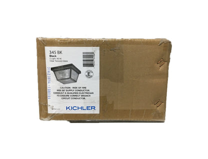 KICHLER Independence 2-Light Black Outdoor Flush Mount Outdoor Light