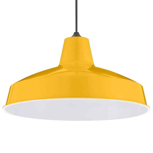 Hampton Bay 1-Light Yellow Warehouse Pendant Light with Metal Shade AF-1032R/YL