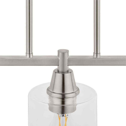 Hampton Bay Oron 3-Light Brushed Nickel Linear Island Pendant Hanging Light