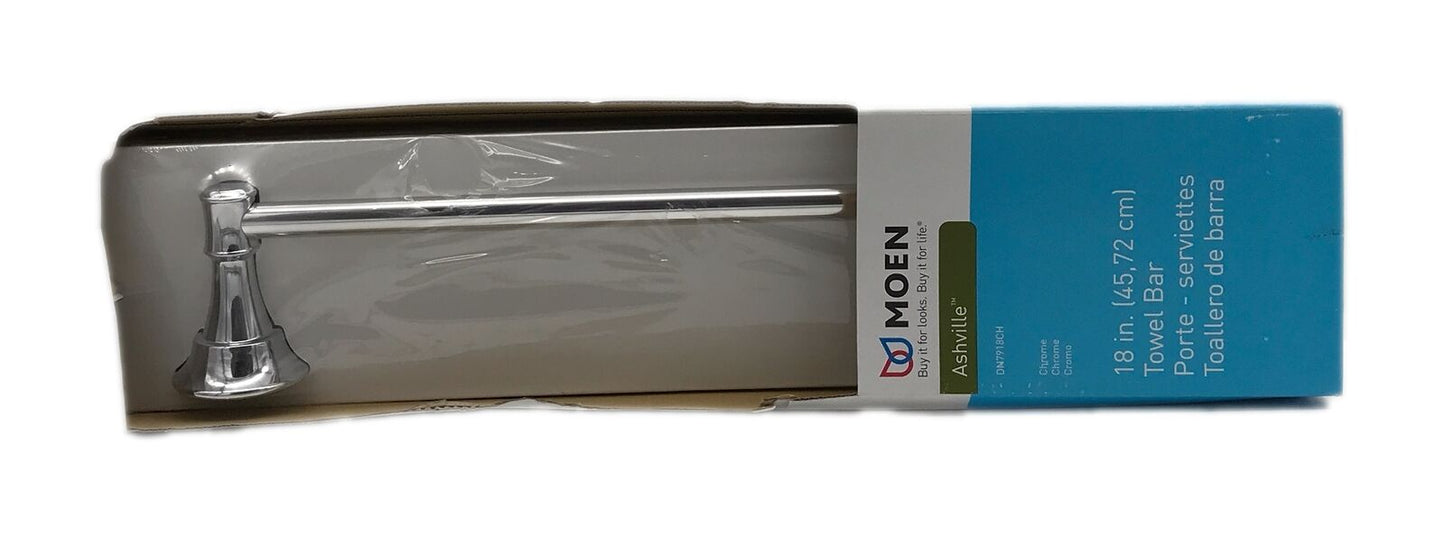 MOEN Ashville 18 in. Towel Bar in Chrome DN7918CH