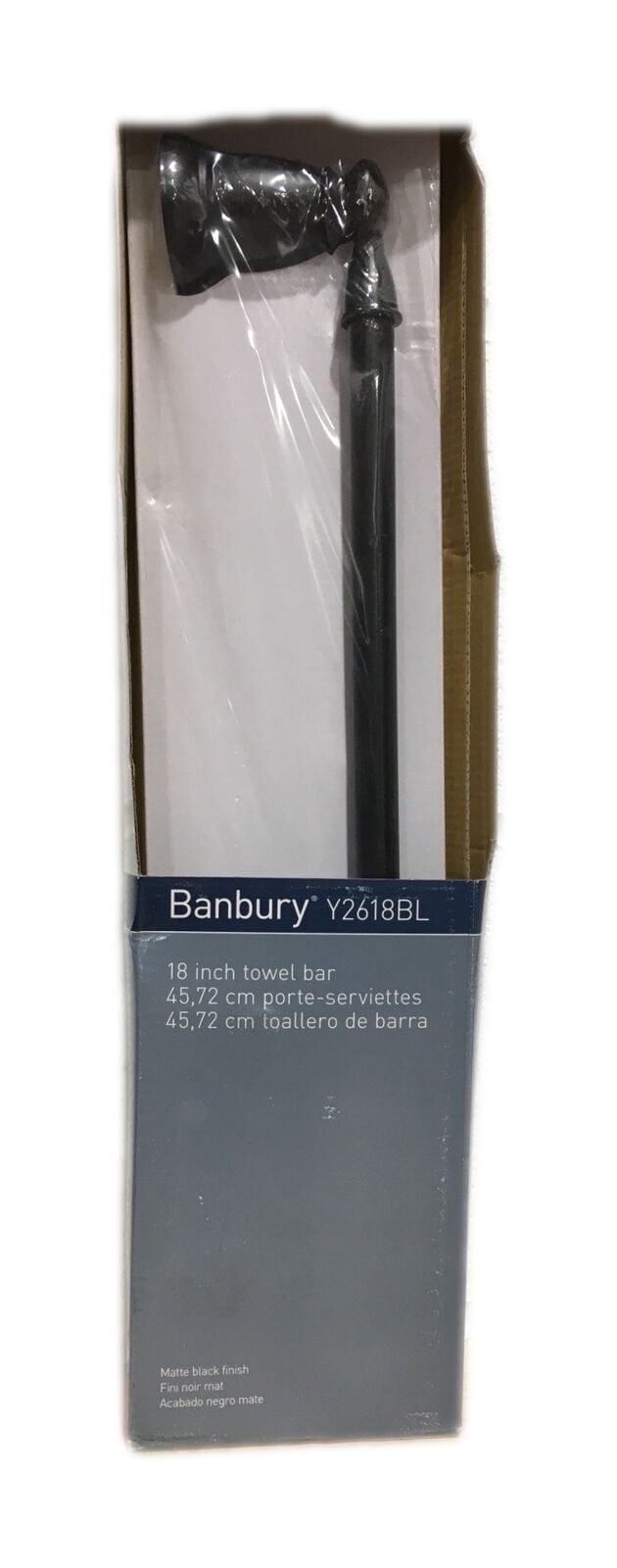 MOEN Banbury 18 in. Towel Bar in Matte Black Y2618BL