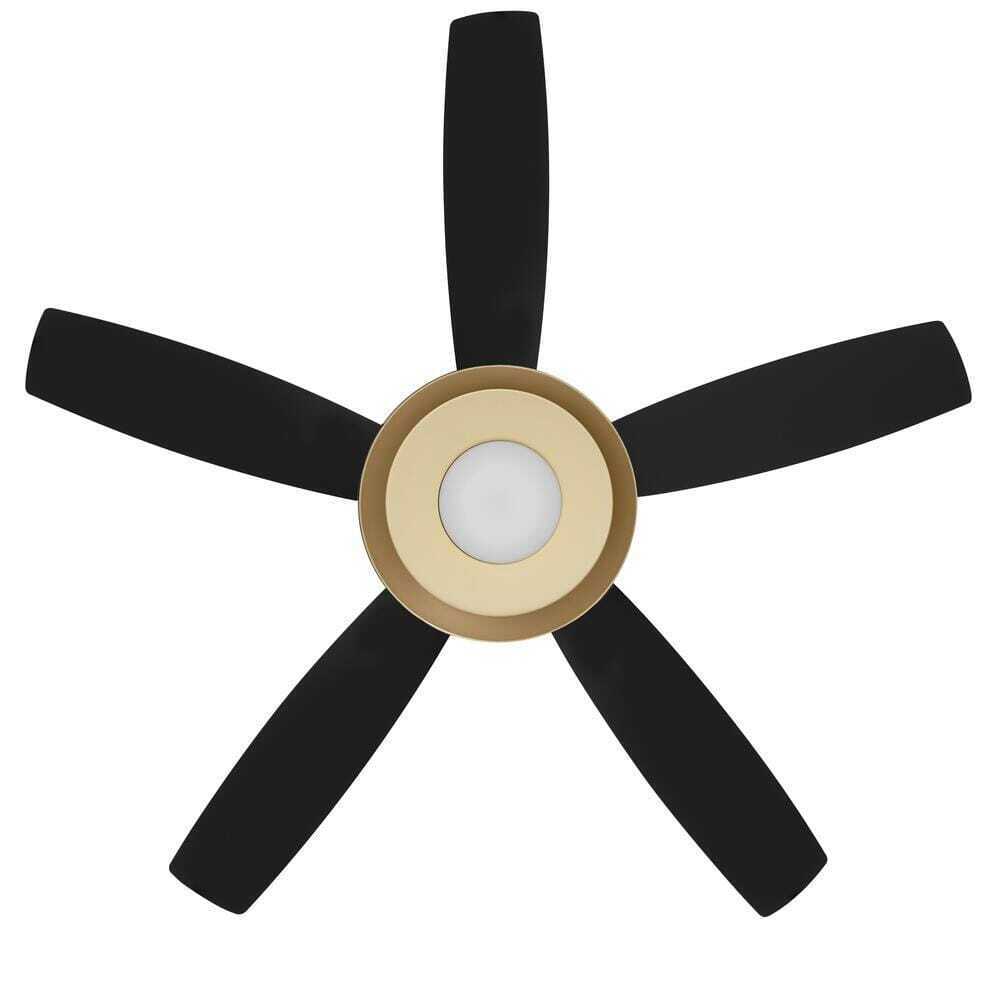Home Decorators Kempston 52 in. Integrated LED Outdoor Matte Black Ceiling Fan