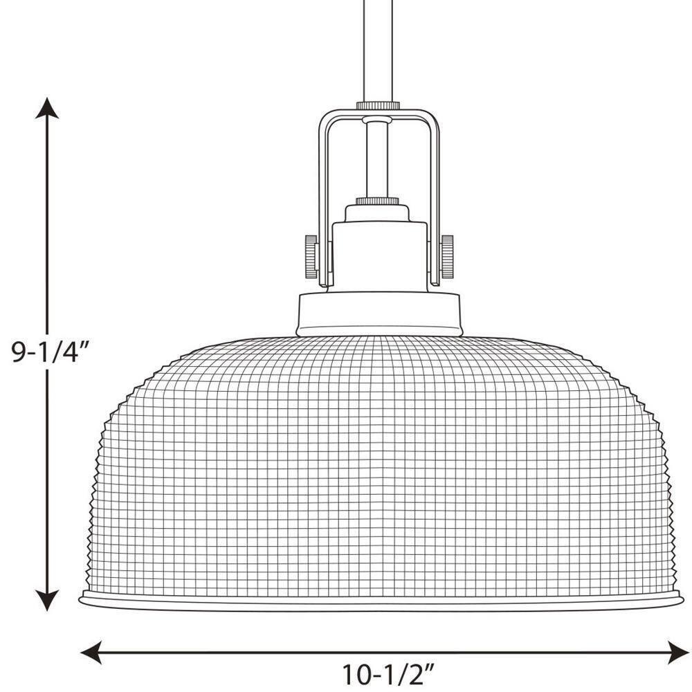 Progress Lighting Archie 1-Light Chrome Pendant w/ Clear Prismatic Glass