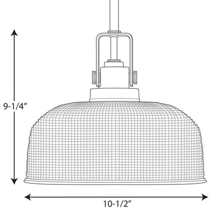 Progress Lighting Archie 1-Light Chrome Pendant w/ Clear Prismatic Glass