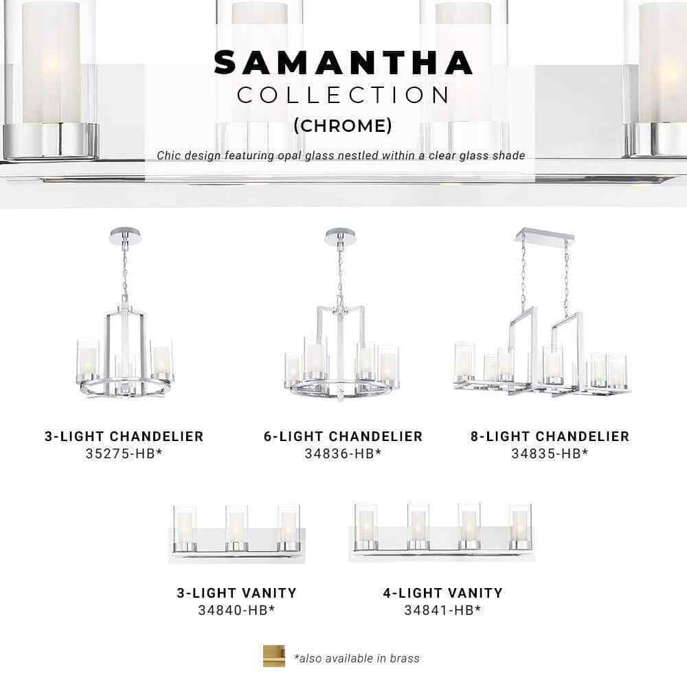 Home Decorators Samantha 60-Watt 8-Light LED Chrome Chandelier