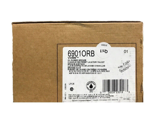 MOEN Voss 4 in. Centerset 2-Handle Bathroom Faucet in Oil Rubbed Bronze 6901ORB