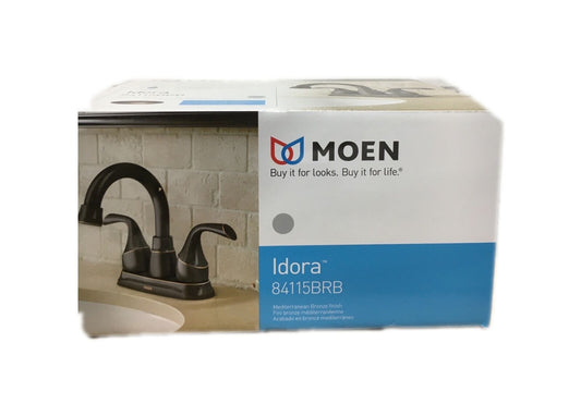 MOEN Idora 4 in. Centerset 2-Handle Bathroom Faucet in Mediterranean Bronze