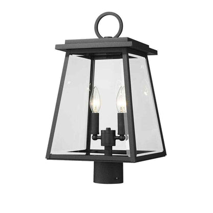 Broughton 2-Light Black Aluminum Outdoor Weather Resistant Post Light