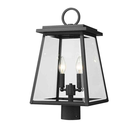Broughton 2-Light Black Aluminum Outdoor Weather Resistant Post Light