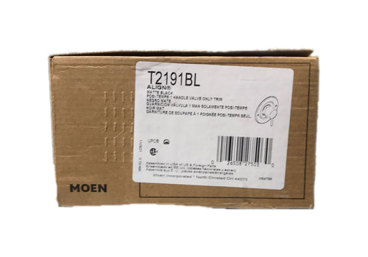 MOEN Align Single-Handle Posi-Temp Valve Trim Kit Matte Black Valve Not Included