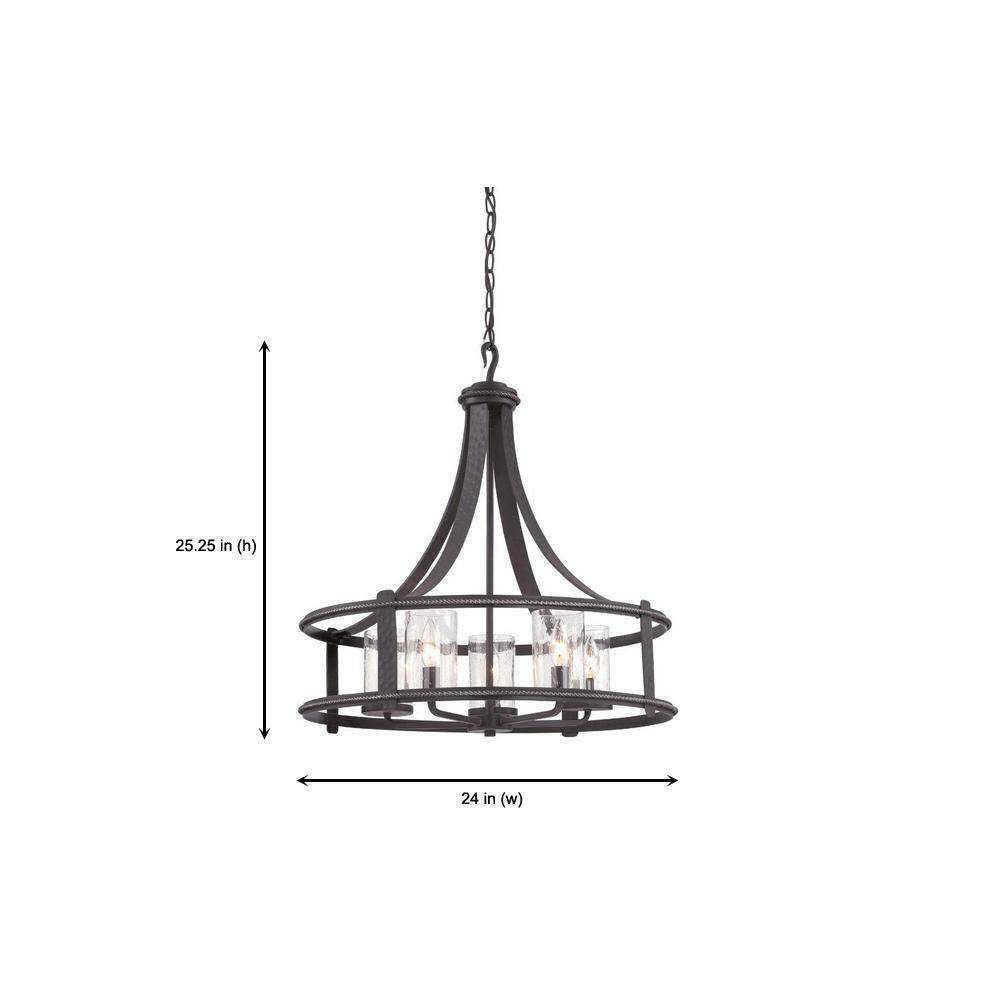 Designers Fountain Palencia 5-Light Artisan Pardo Wash Incandescent Chandelier