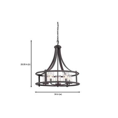 Designers Fountain Palencia 5-Light Artisan Pardo Wash Incandescent Chandelier