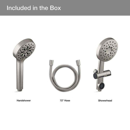KOHLER Viron Dual Fixed and Handheld Shower Head in Vibrant Brushed Nickel