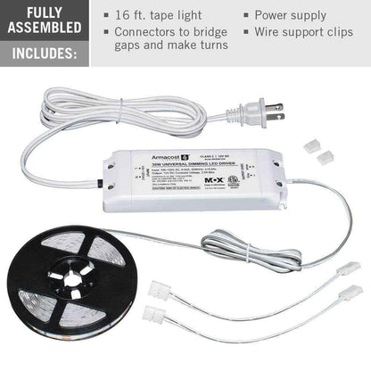 Armacost Lighting RibbonFlex Home 16 ft. AC Dimmable LED Tape Light Kit