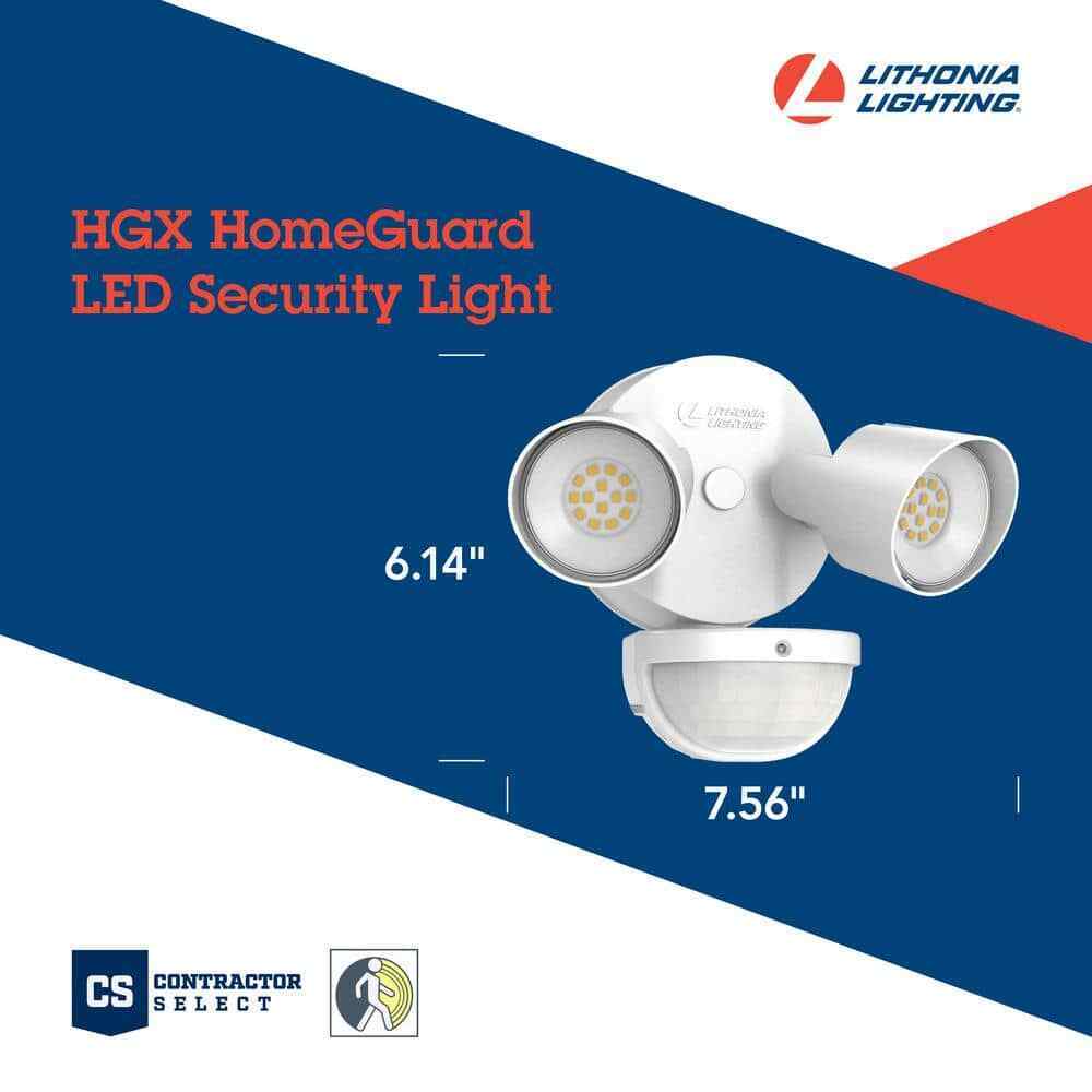 Lithonia Lighting Contractor HGX White Motion Activated Outdoor LED Flood Light