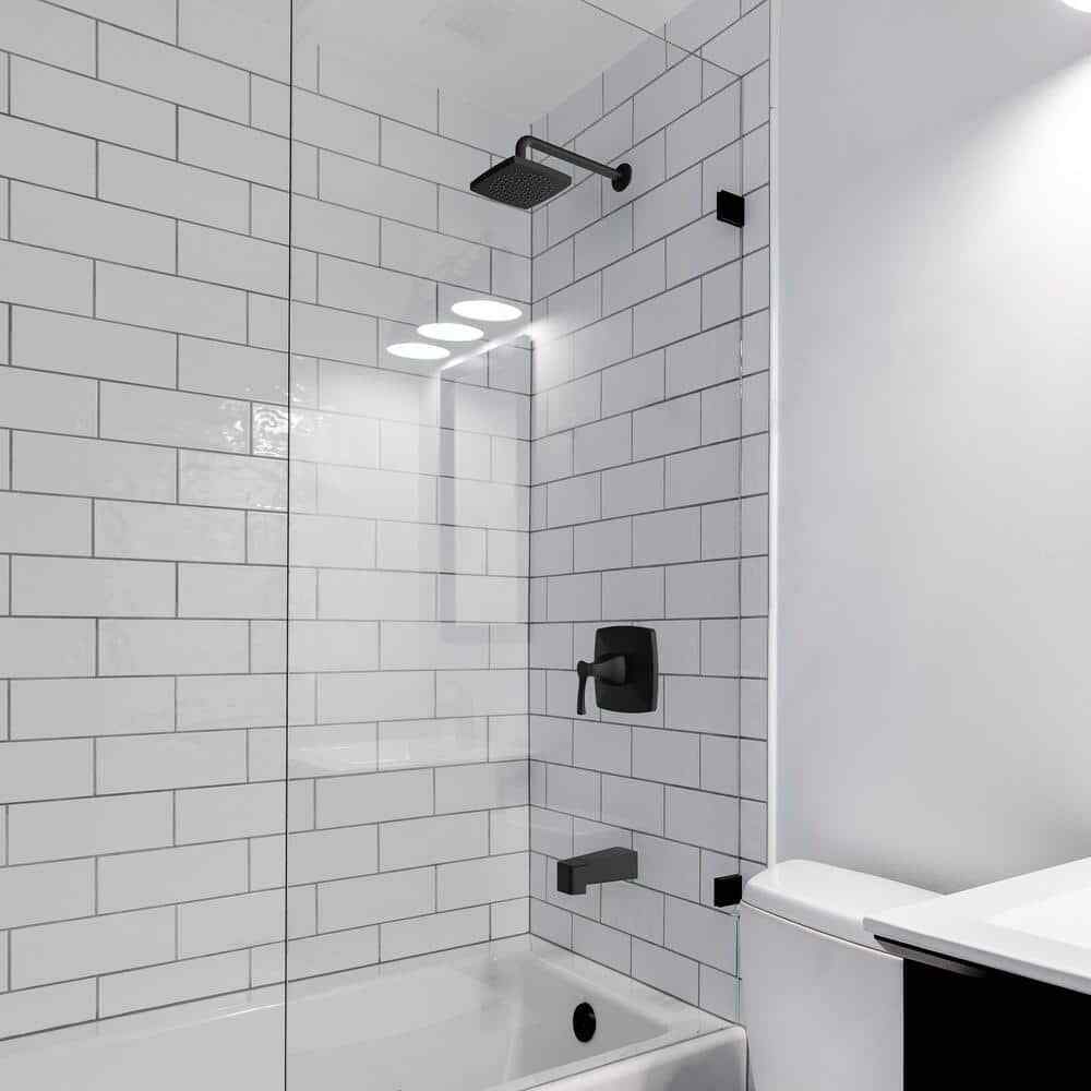 Glacier Bay Calandine Single-Handle 1-Spray Tub and Shower Faucet in Matte Black