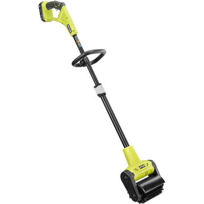 RYOBI ONE+ 18V Cordless Battery Patio Sweeper w/ 2.0 Ah Battery and Charger