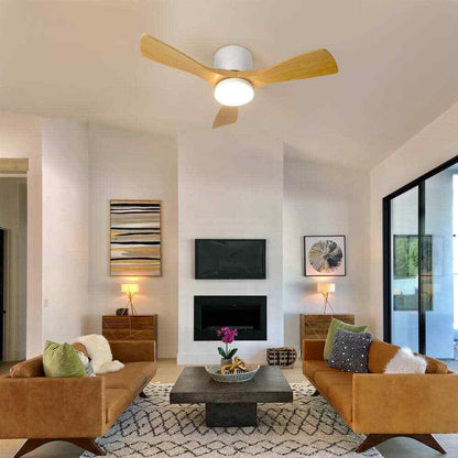 TOZING 36 in. LED Indoor Smart Dimmable Flush Ceiling Fan w/ Light and Remote