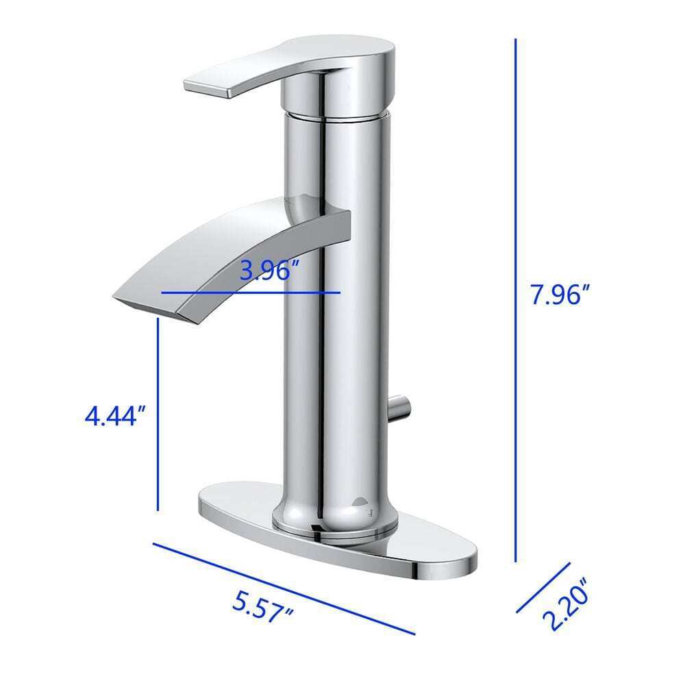 Garrick Single Hole Single Handle Bathroom Faucet in Polished Chrome