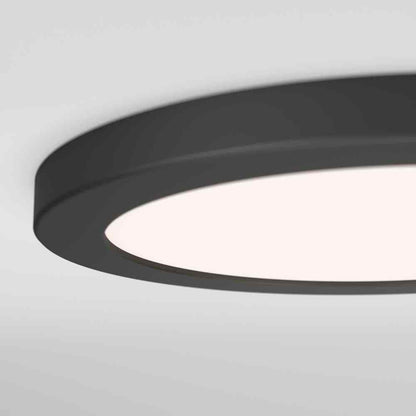 Artika Europa Disk Black Modern LED 3 CCT Flush Mount Ceiling Light Fixture