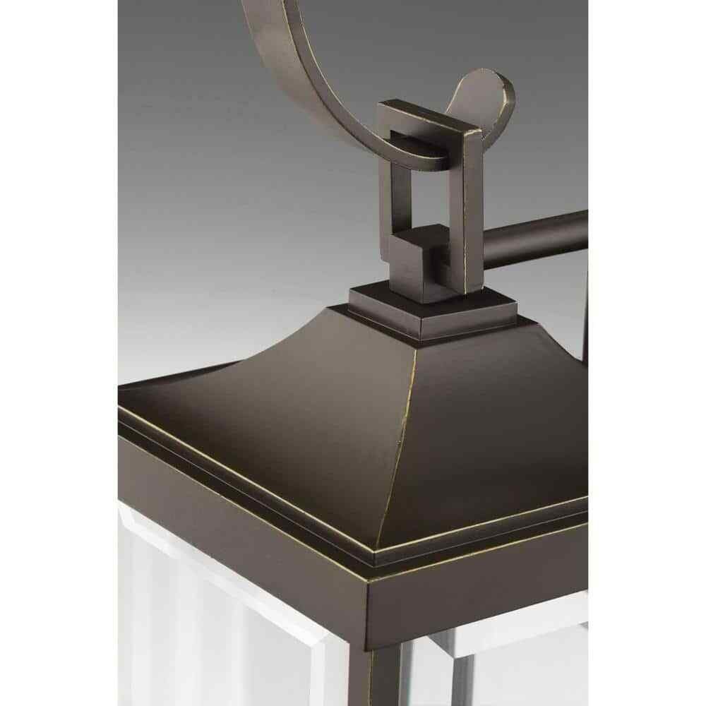 Progress Lighting Gibbes Street Antique Bronze Clear Beveled Glass Wall Light