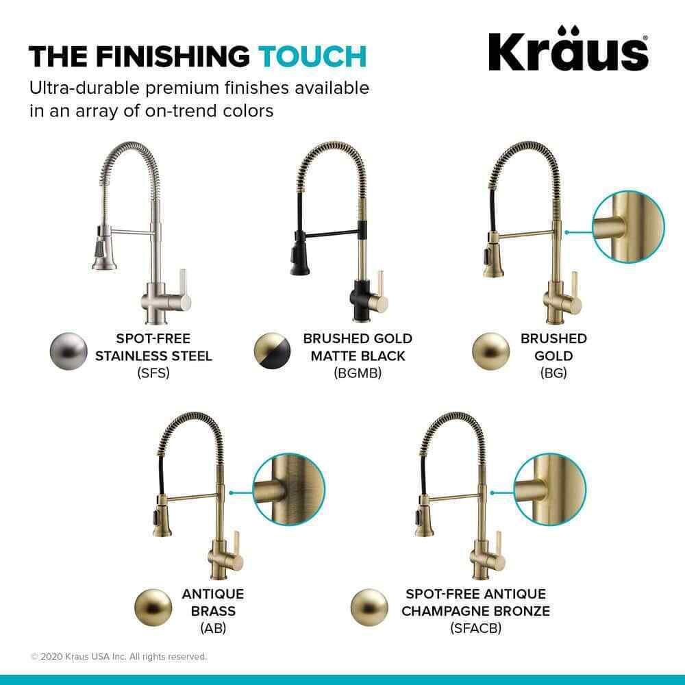 KRAUS Britt Single Handle Commercial Style Kitchen Faucet