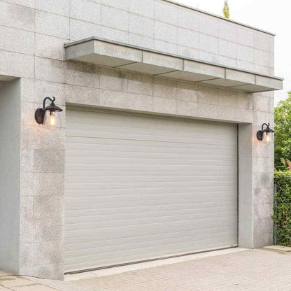 LNC Modern Frosted Black Porch Outdoor Wall Sconce 1-Light Exterior Lantern