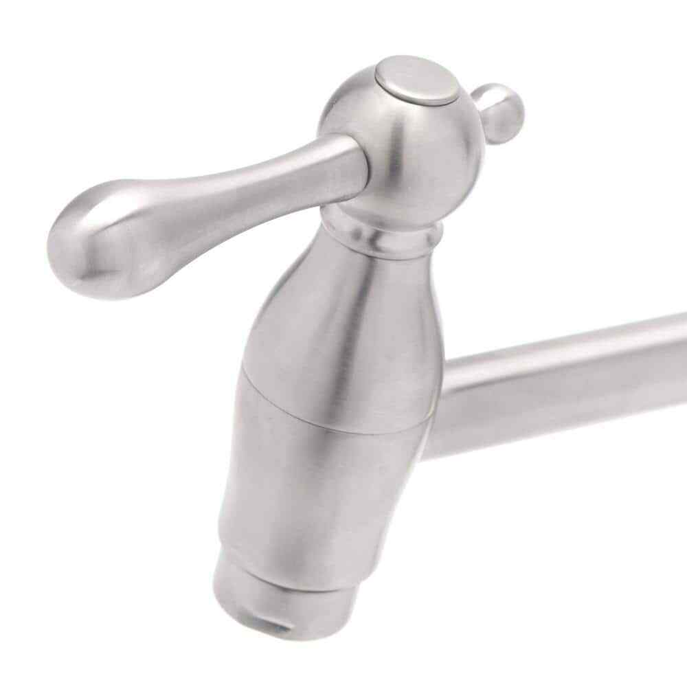 Glacier Bay Lyndhurst Wall Mounted Pot Filler in Brushed Nickel 67589-0004