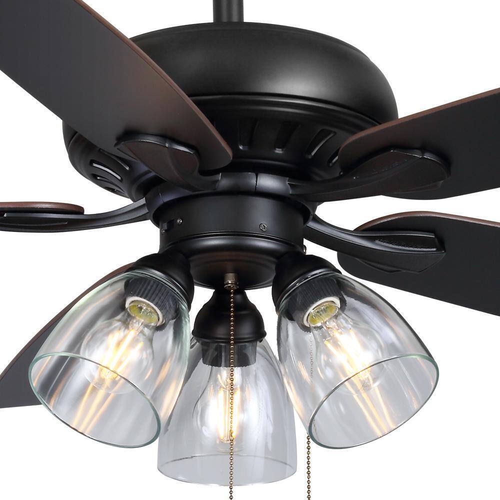 Hampton Bay Rockport 52 in. LED Matte Black Ceiling Fan 91854