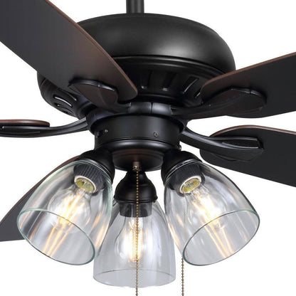 Hampton Bay Rockport 52 in. LED Matte Black Ceiling Fan 91854