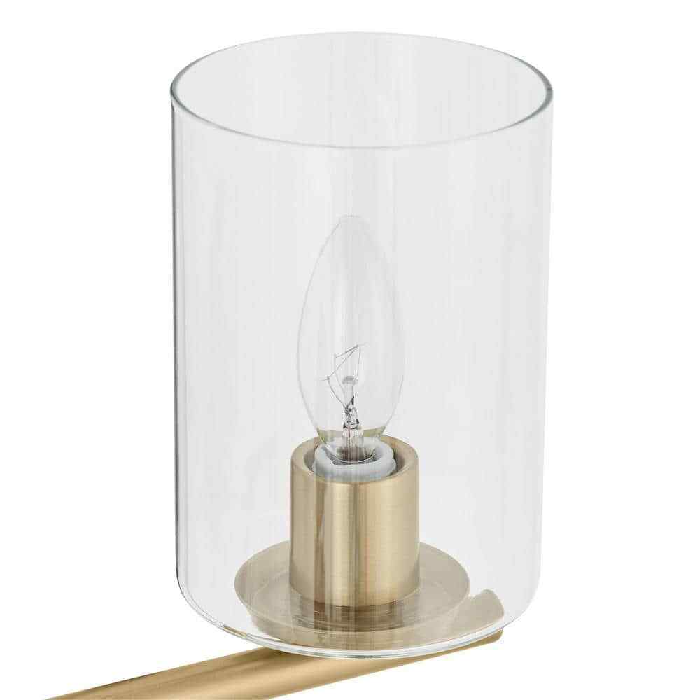 Hampton Bay Champlain 3-Light Gold Satin Brass Modern Bathroom Vanity Light