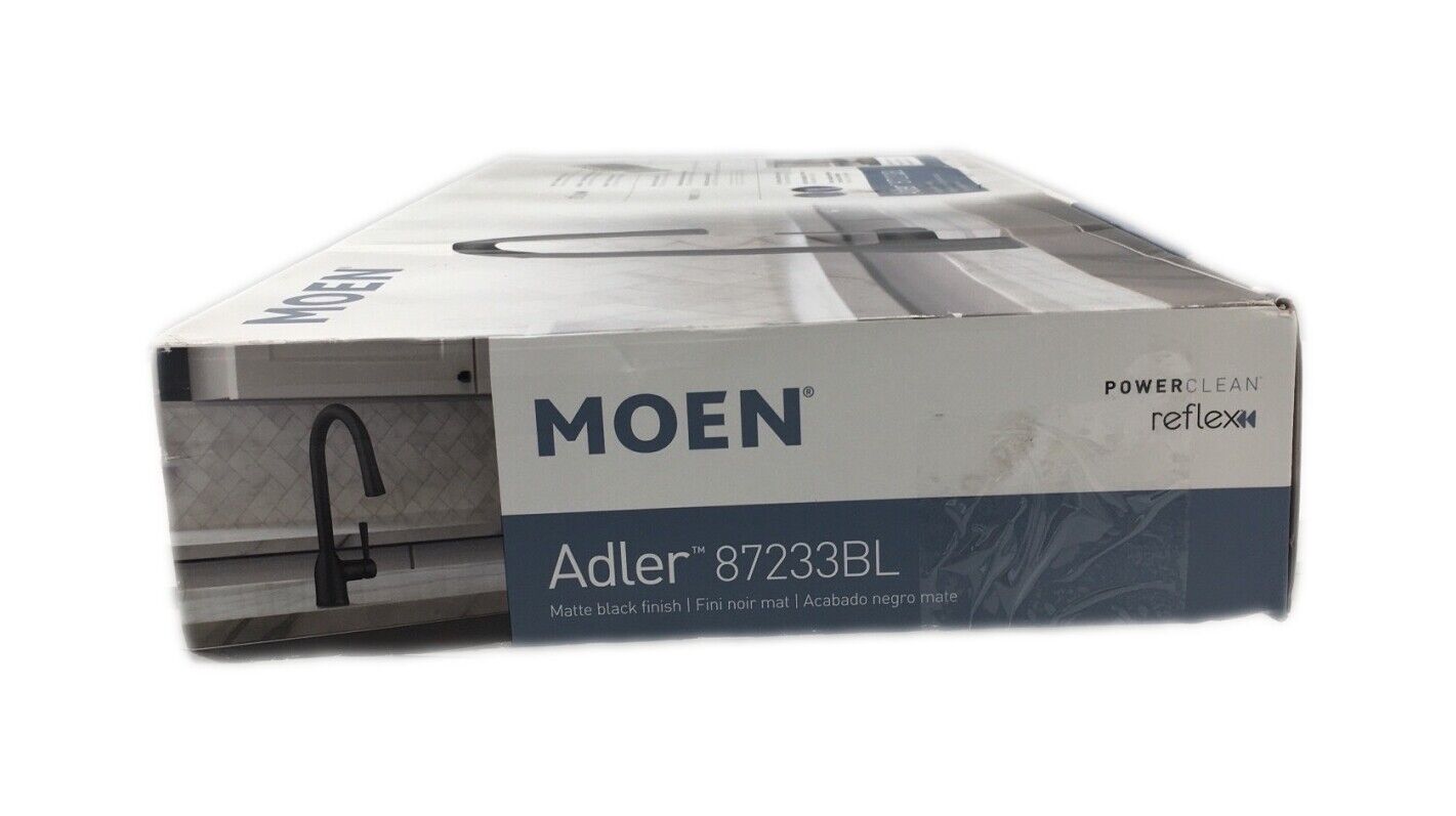 MOEN Adler Pull-Down Sprayer Kitchen Faucet w/Reflex and Power Clean Matte Black