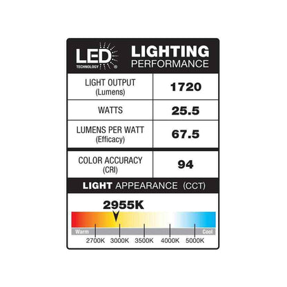 Home Decorators Keighley 24" Integrated LED Chrome Bathroom Vanity Light Fixture