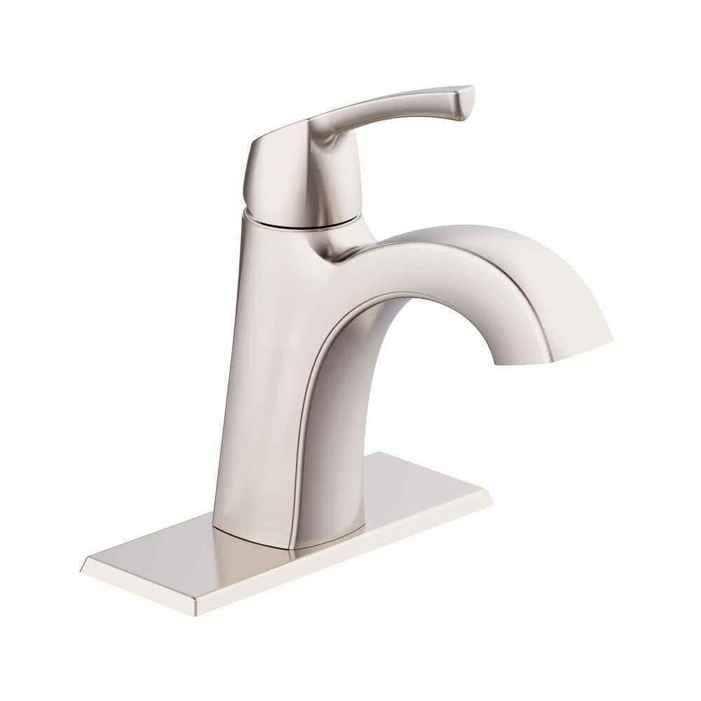 Glacier Bay Calandine Single Handle Single Hole Bathroom Faucet Brushed Nickel