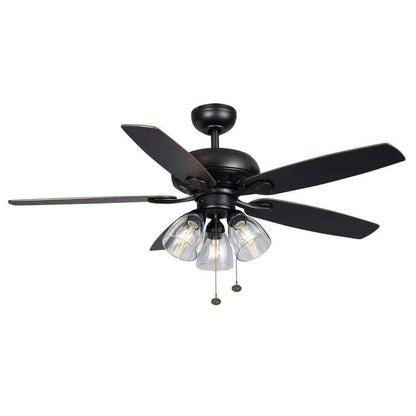 Hampton Bay Rockport 52 in. LED Matte Black Ceiling Fan 91854