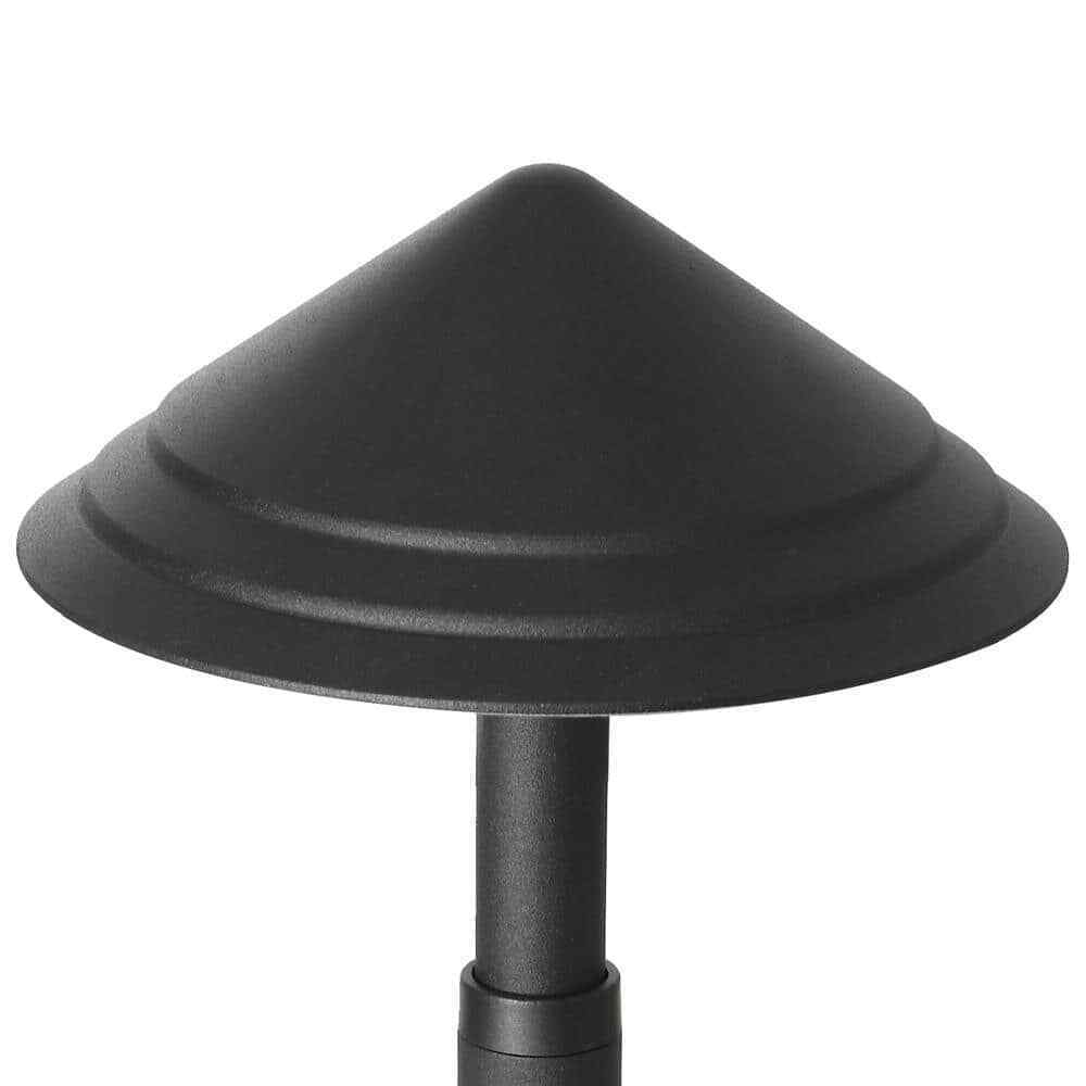 Hampton Bay Low Voltage Black Outdoor LED Path Light w/ Adjustable Post Height