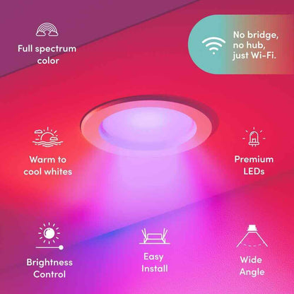 LIFX 5/6 in. Smart Multi-Color Retrofit Integrated LED Recessed Downlight