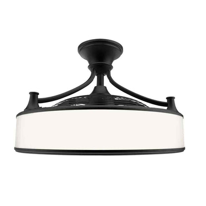 Home Decorators Windara 22 in. LED Indoor/Covered Outdoor Black Ceiling Fan