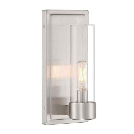 Home Decorators Closmere 5 in.1-light Brushed Nickel Indoor Wall Sconce