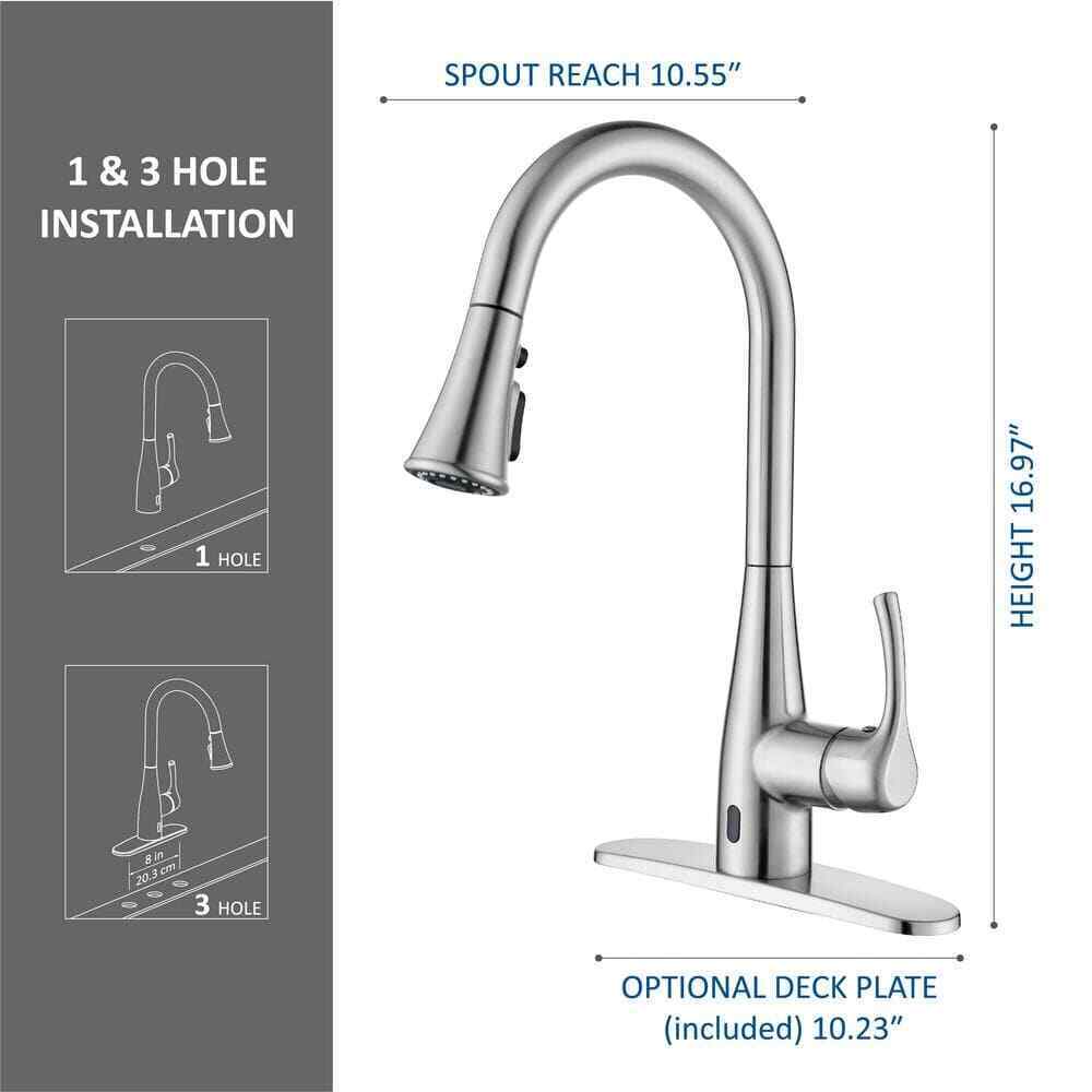 Glacier Bay Marcie Pull Down Touchless Kitchen Faucet in Stainless Steel