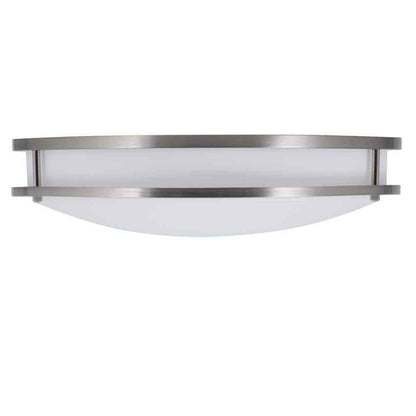 Commercial Electric 16 in. Smart Color Selectable LED Brushed Nickel Flush Mount