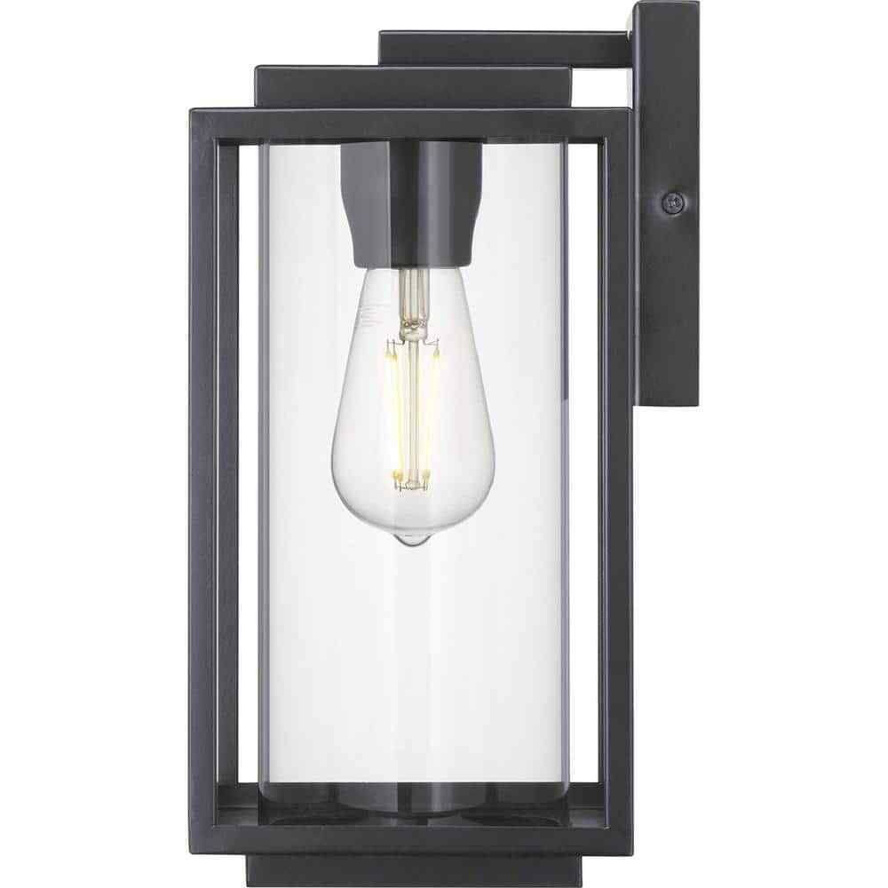 Progress Lighting Macstreet 1-Light Matte Black Modern Outdoor Wall Lantern