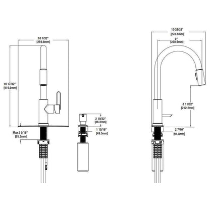 Glacier Bay Paulina 1-Handle Pull-Down Sprayer Kitchen Faucet in Stainless Steel