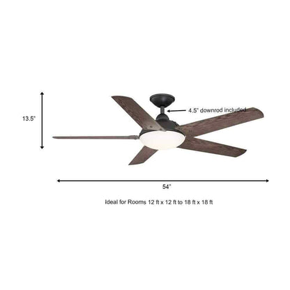 Home Decorators Collection Draper 54 in. LED Outdoor Natural Iron Ceiling Fan