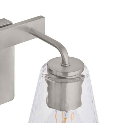 Home Decorators Westbrook 2-Light Brushed Nickel Modern Bathroom Vanity Light